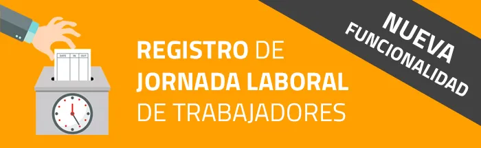Pantalla de registro de jornada laboral en KinderClose